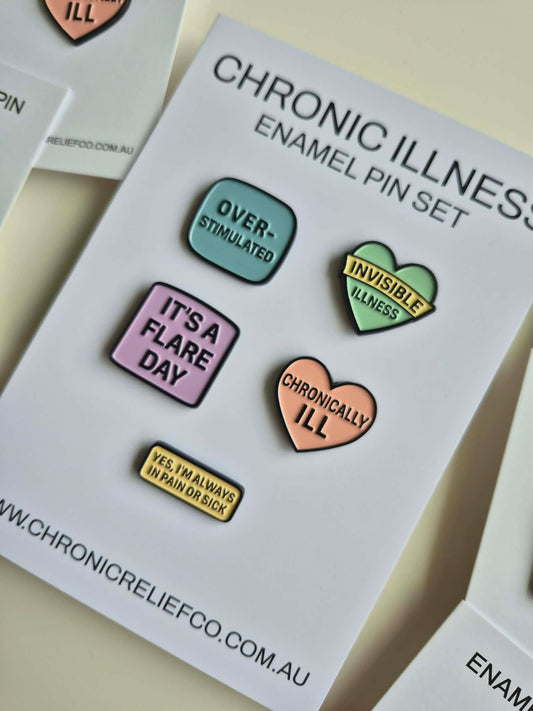 Chronic Illness Enamel Pin Set